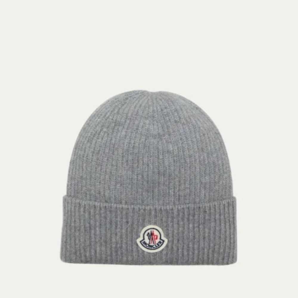 NWT Moncler Cashmere Knit Beanie w/ Logo